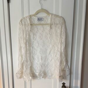 Teddi Cream Lace Overlay